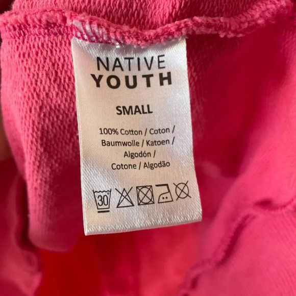 Native Youth Peanuts Snoopy Surfer Relaxed Sweatshirt Sweater Pink Size Small - Picture 7 of 7